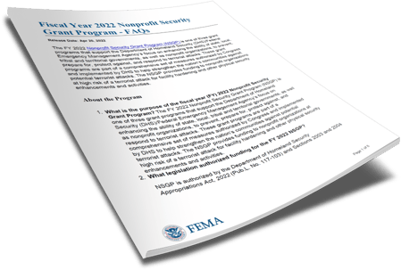 Fiscal Year 2022 Nonprofit Security Grant Program - FAQs cover-png